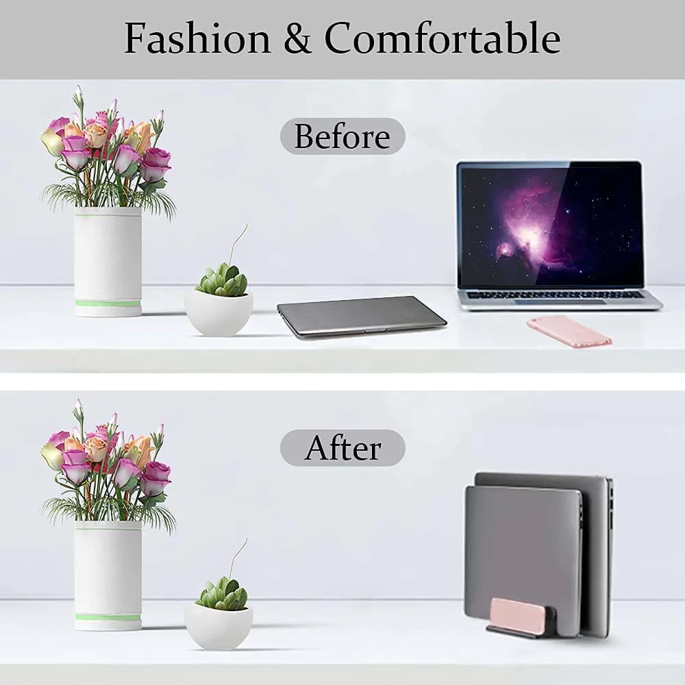 do duplo-entalhe ajustável desktop notebook dock space-saving