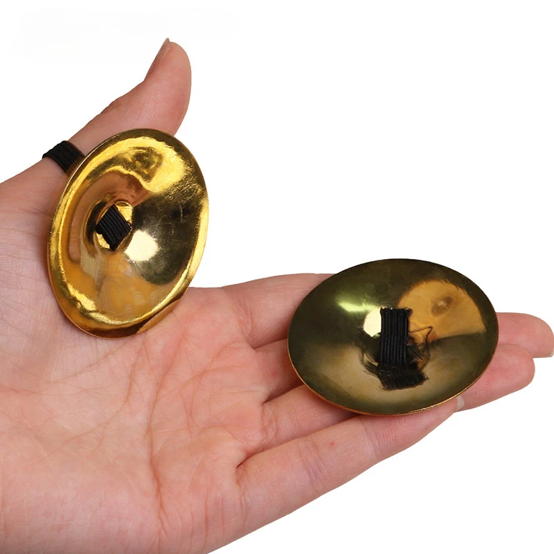 

Belly Dance Props 1 Pair (2pcs) Professional Women Belly Dance Accessories Copper Finger Cymbals Belly Dance Zills Egypt Tribal