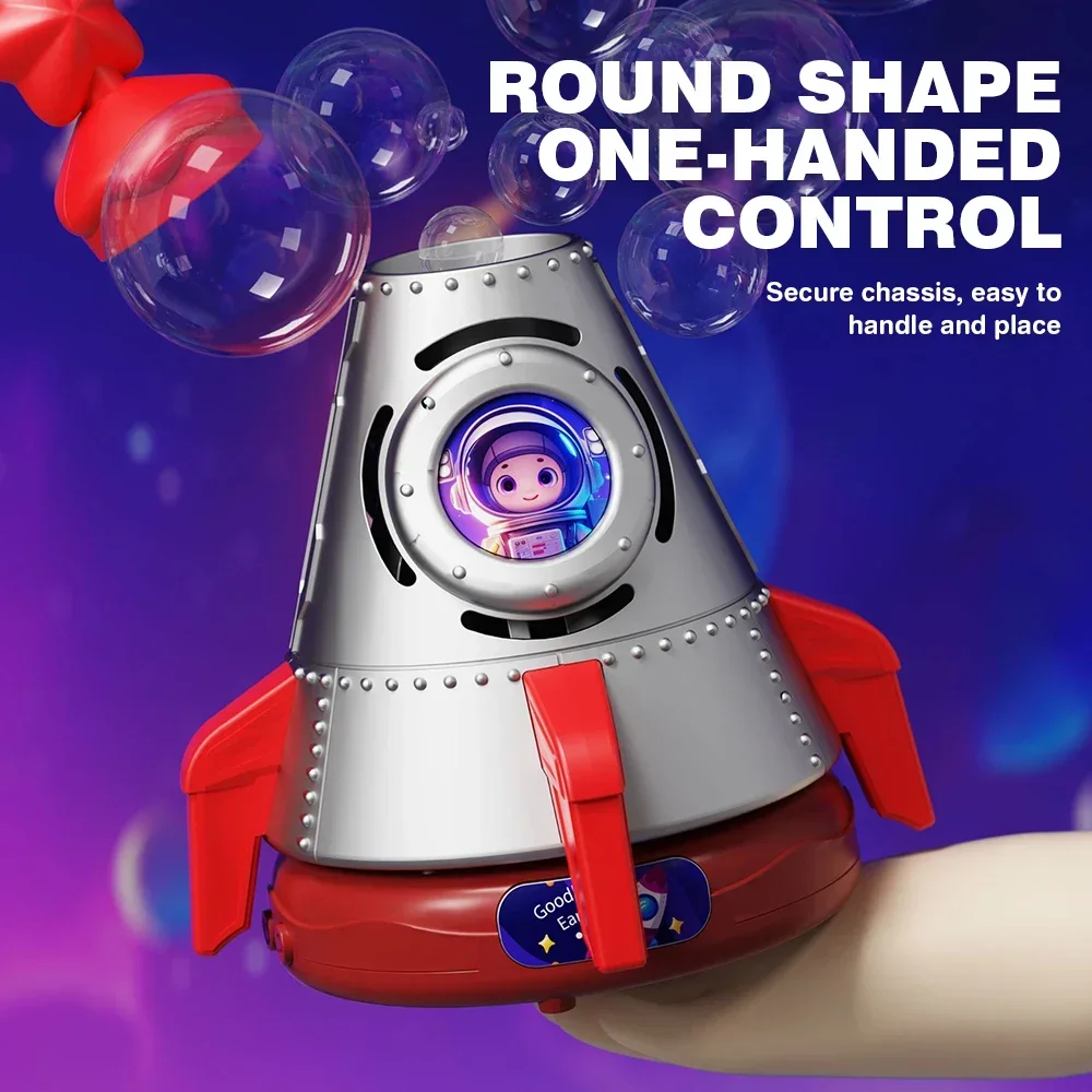 Spaceman Bubble Gun Astronaut Bubble Machine Blower Maker Guns Automatically Electric Toys for Kids Outdoor Wedding Party