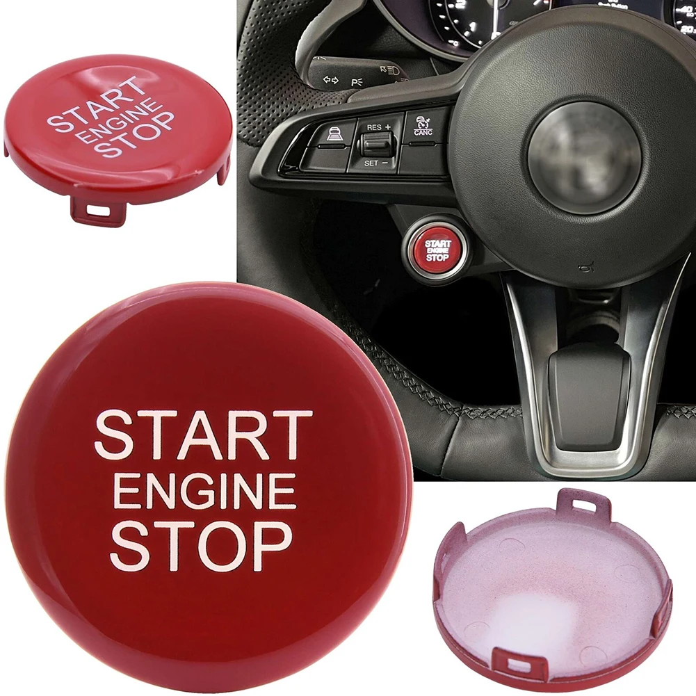 Abs Car Push Start Stop Button Cover Per Romeo Per Stelvio 17-19 Accessorio Interno Start Stop Button Cover Accessori Per Auto