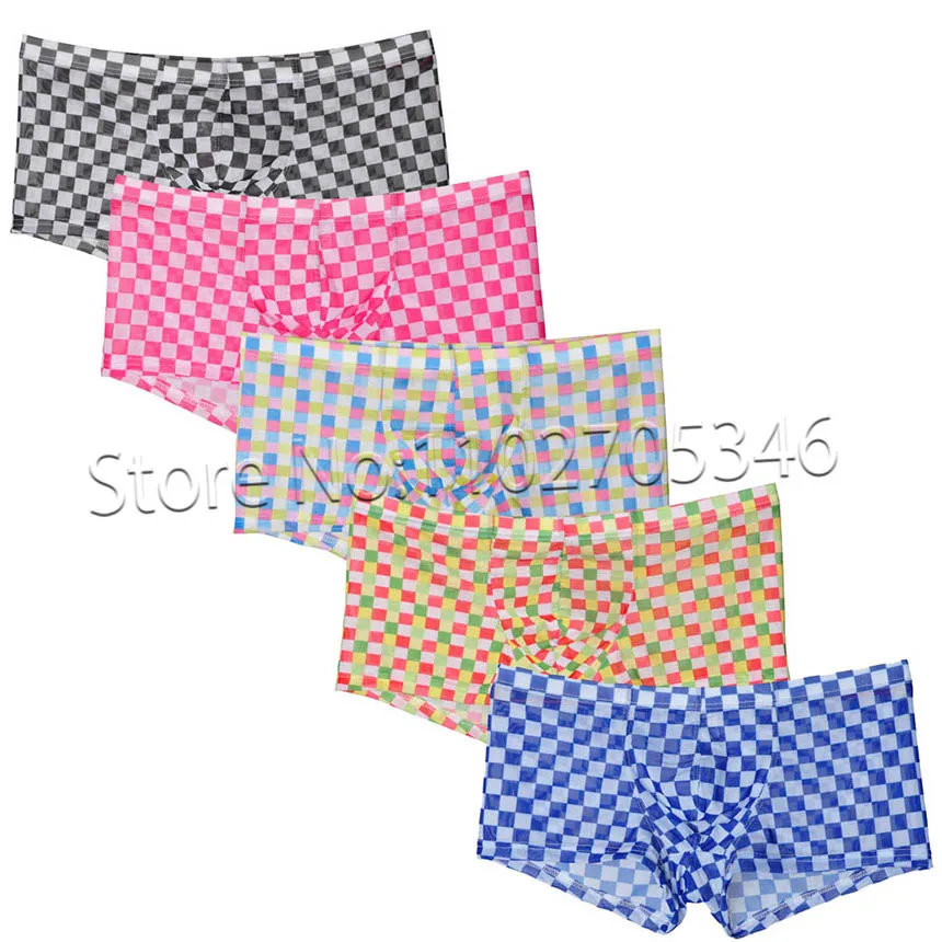 

Men Sheer Boxer Briefs Underwear Comfy Bottoms Boxers Ultra Thin Shorts Lingerie Hollow Lingerie Underpants Panties Trunks