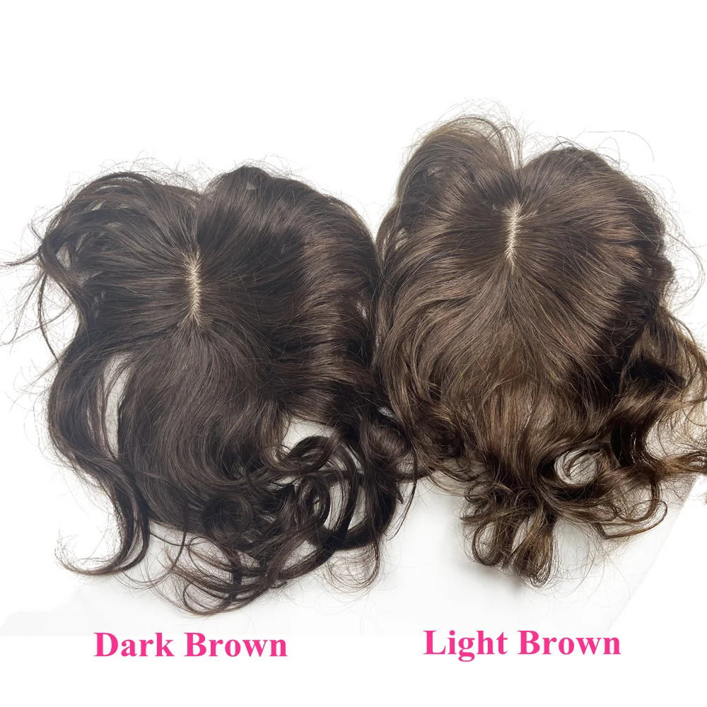 Curly Wavy Human Hair Toppers Clip In Toppers With Side Bangs Hair For Women Bangs Toupee Wiglets Hairpieces For Mild human hair bangs women hair topper