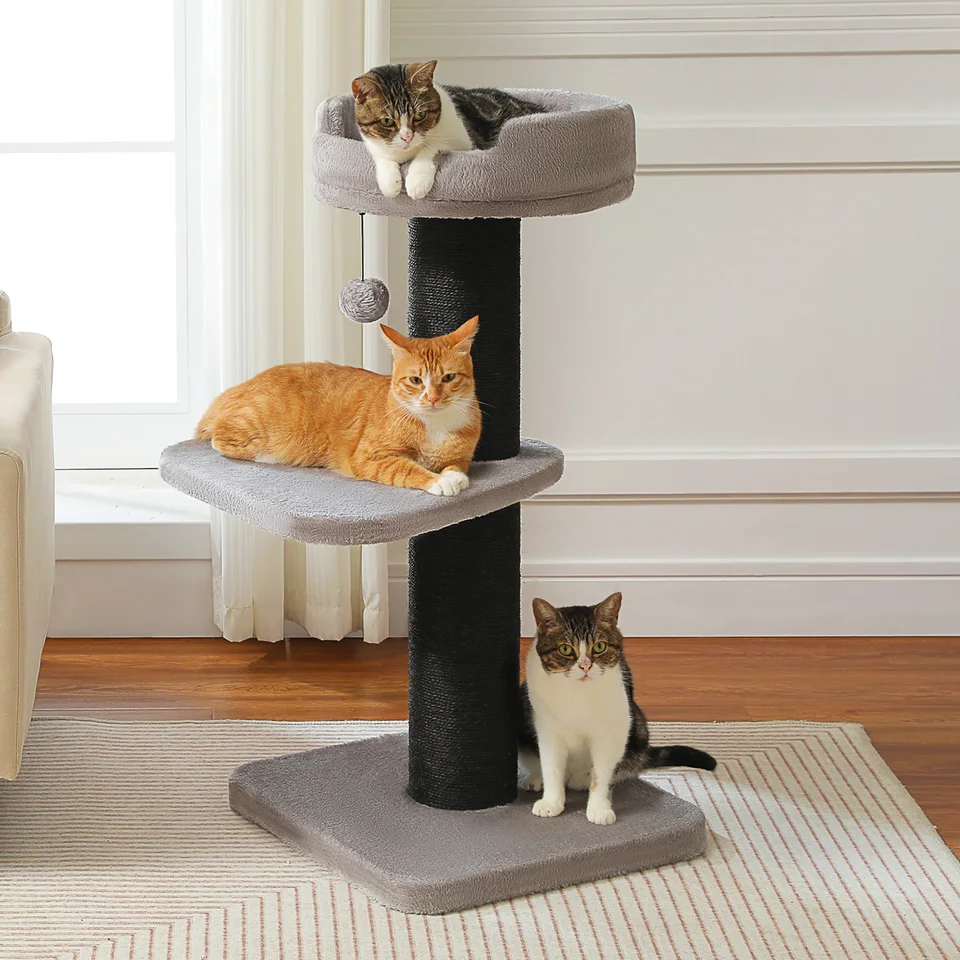 Flower Cat Tower with Thick Scratching Post