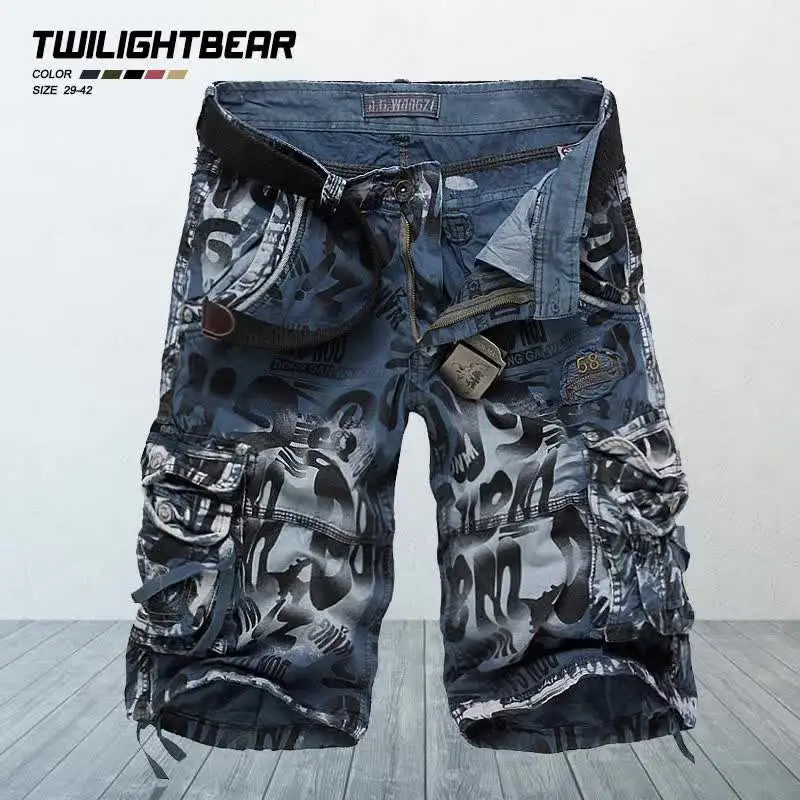 ■MUCENT■ Camo Cargo Pants Military Poly Nylon Bermuda Half ☆MUCENT☆ Camo cargo pants military poly nylon Bermuda half