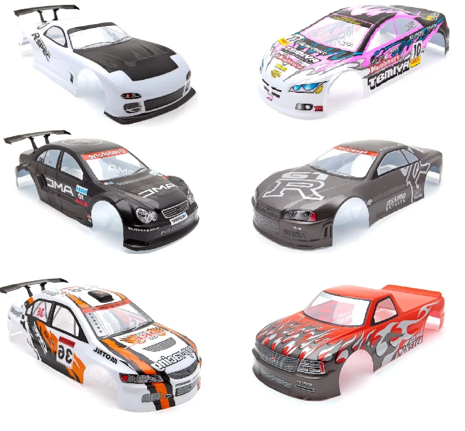 Drfeify 1/10 Schaal RC Carrosserie PVC-materiaal Lichtgewicht Naadloze