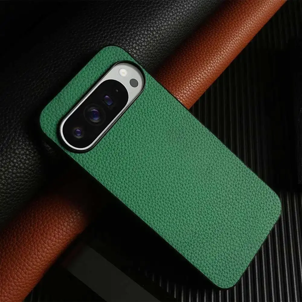 Premium Cowhide Leather Phone Case - Luxury Shockproof Full Protection Back Cover