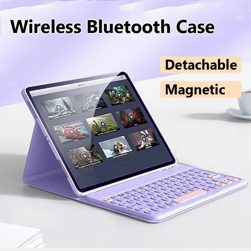 Custodia Per Xiaomi Pad 6S Pro 12.4 "Per Xiaomi Pad 5 Pro Tastiera Bluetooth Wireless Da 12.4 Pollici Slim Smart Folio Stand Cover