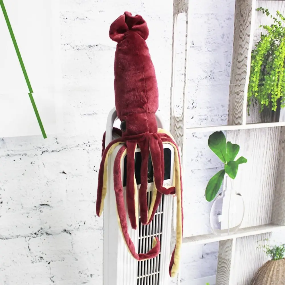 Sea Animal Squid Plush Toys Stuffed Animal Real Life Cuttlefish Plush Dolls Wine Red 65cm Squid Stuffed Toys Halloween Holiday