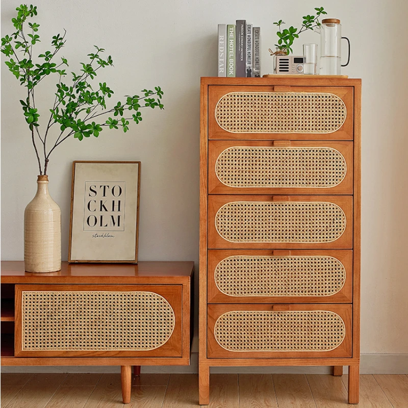 

Винтажный ротанговый корпус из цельной древесины