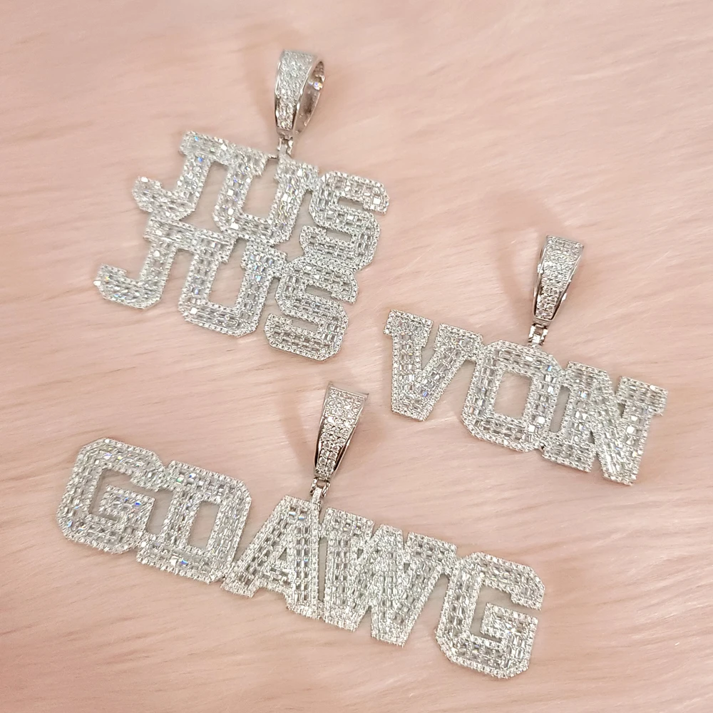 Customized Varsity Letters Pendant Cuban Chain Hot Popular Accessories Personalized Name Necklace Hip-hop Jewelry For Men&Women