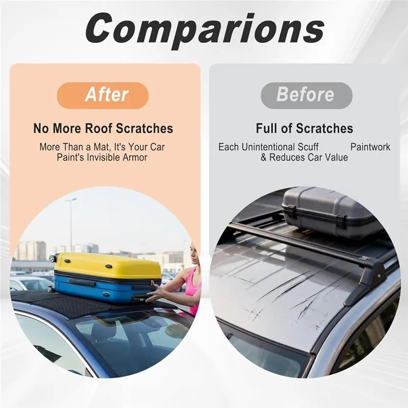 【인기 상품】자동차 루프 매트 범용 미끄럼 방지 루프 랙 패드 모든 날씨에 적합한 가방 보호 라이너