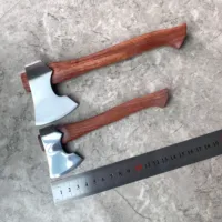6.2 Inch / 8.3 Inch Felling Axe Stainless Steel Blade Sandalwood Handle Fixed Blade Logging Knife Outdoor Axe Camping Survival 1