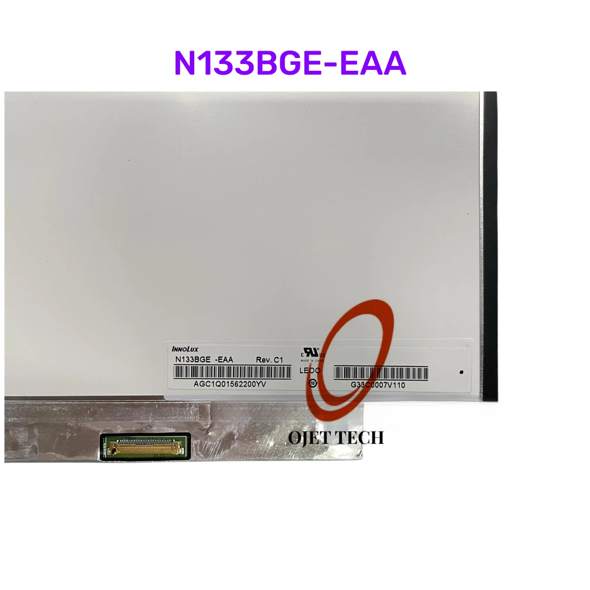 Écran LCD 13.3 Pouces N133BGE-EAB Rev C1 - Résolution 1366x768, Mat, 30 Broches, Neuf