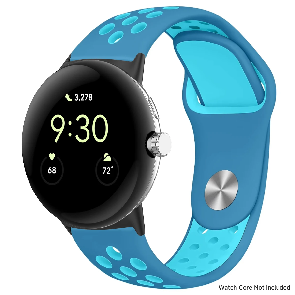Breathable Silicone Sports Band for Google Pixel Watch - 41mm & 45mm Accessory Bracelet