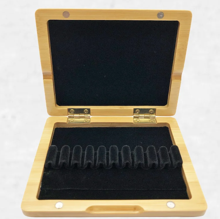 3/6/10/20 pcs Oboe bamboo solid wood reed box Ouba reed wooden clip portable storage bag