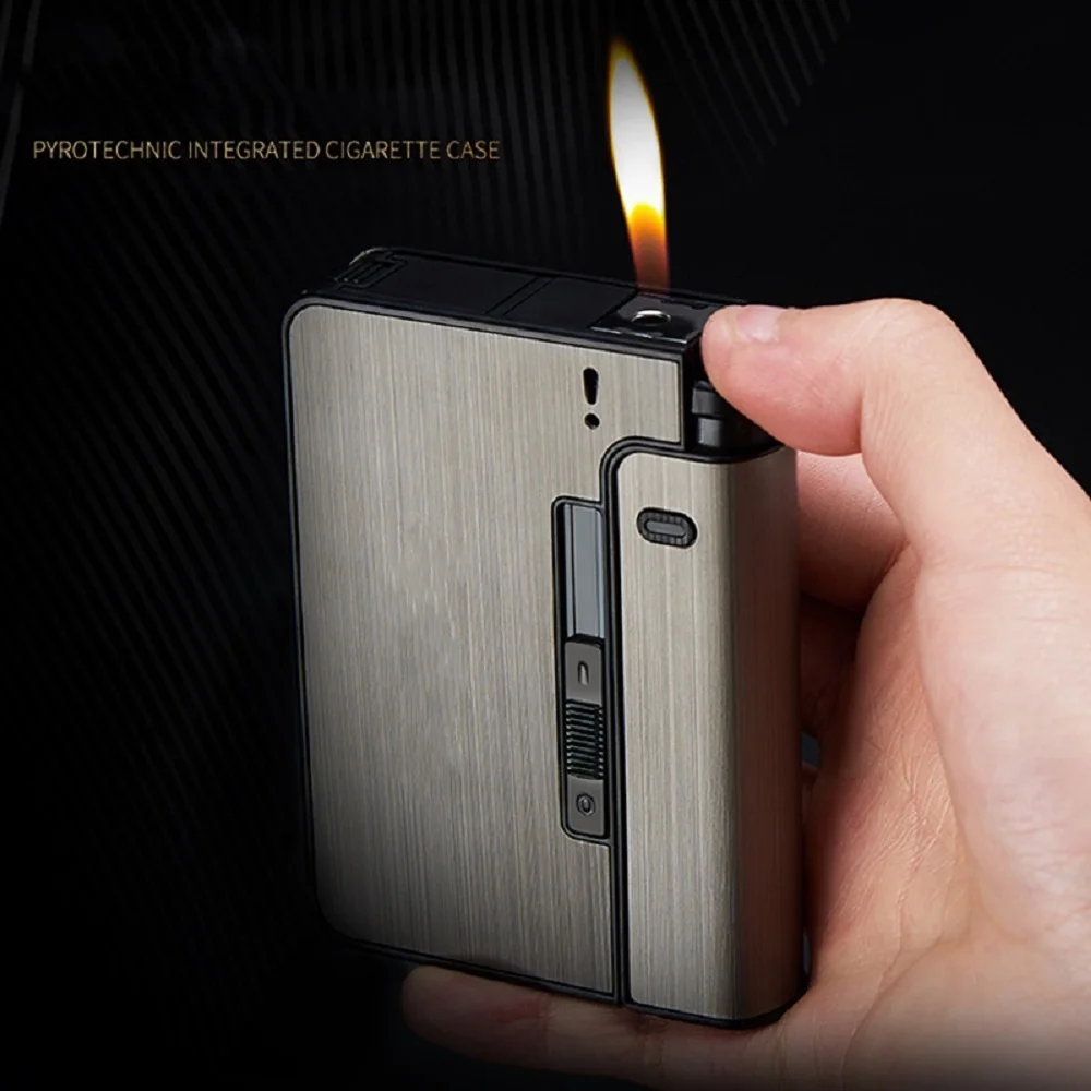 Sleek Metal Portable Automatic Cigarette Holder for King Size - Gift for Men