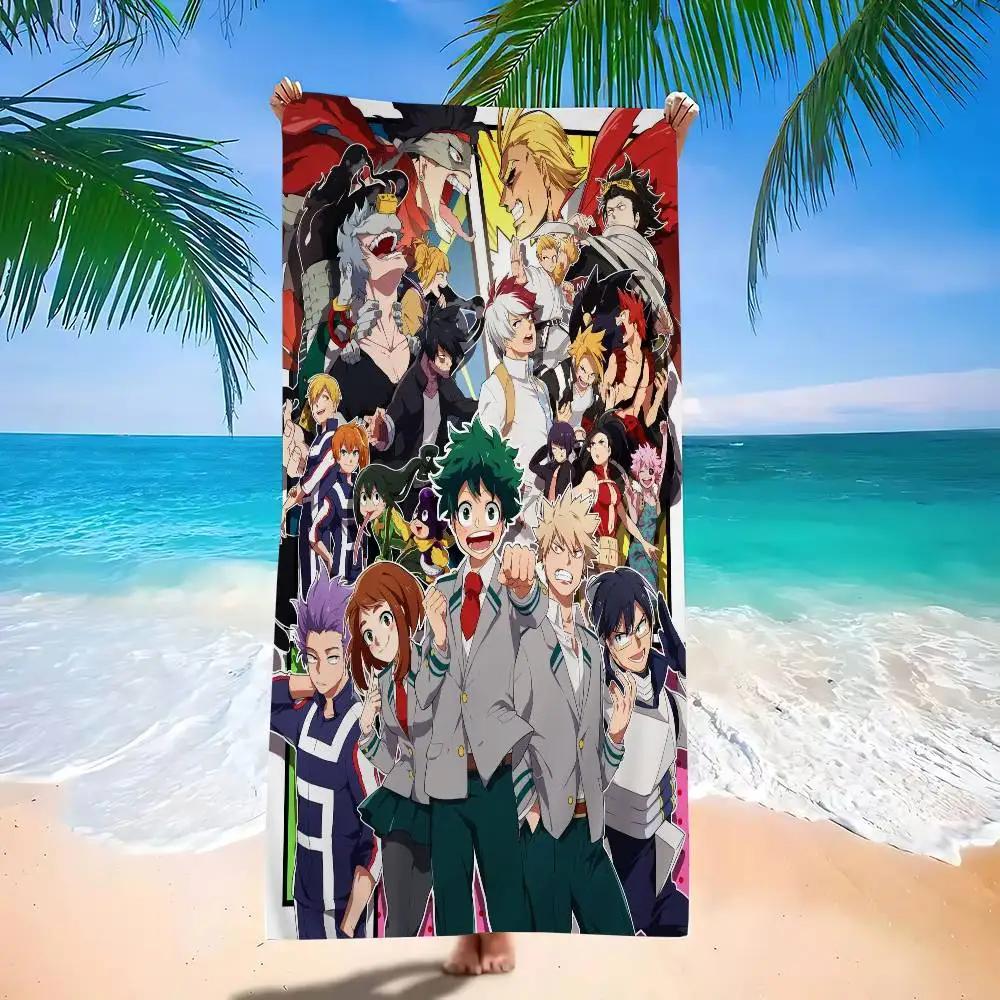 My Hero Academia Anime Microfiber Beach Towel Absorbent Quick Dry Soft Yoga Swimming Resort Mountain Climbing Towel