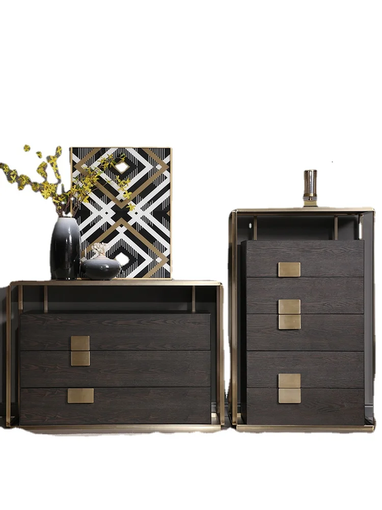 

Xl Chest of Drawers Minimalist Complete Five-Bucket Cabinet Stone Plate Living Room Wall Storage Chest of Drawer