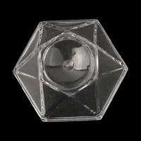 Acrylic Transparent Ball Base Hexagon Shape Stone Support Display Stand Figurine Holder Desktop Ornaments 2