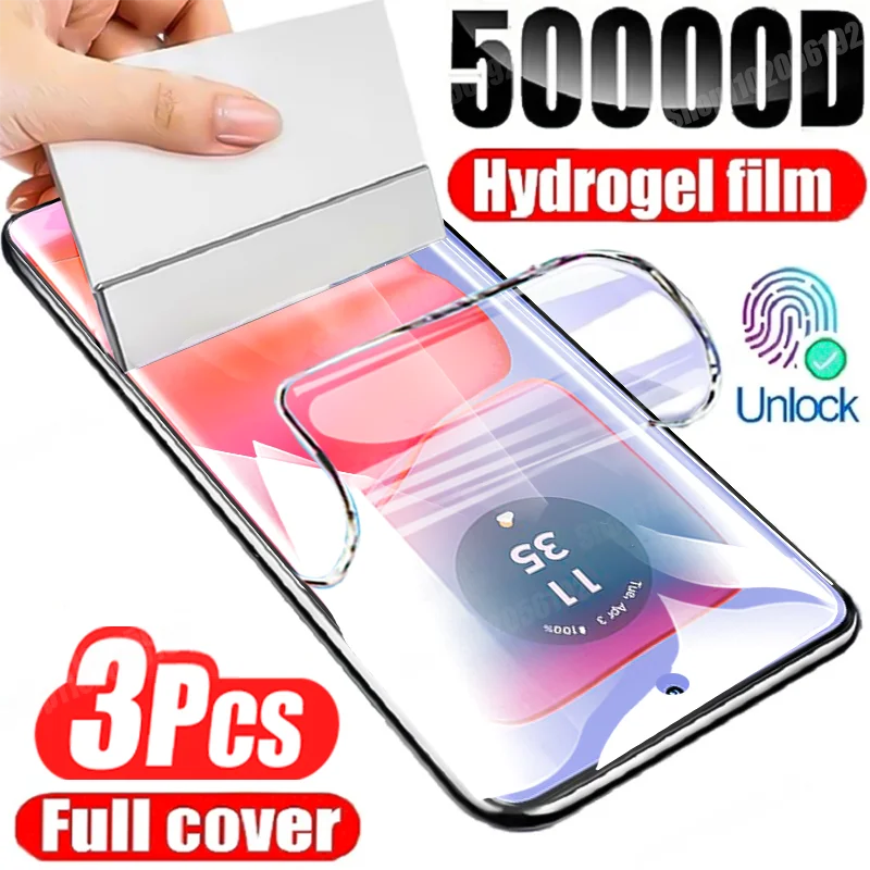 3PCS HD Hydrogel Film For Motorola Edge 50 Pro 40 30 Ultra 60 Fusion Screen Protector For Motorola G84 G85 G64 G54 G32 G72