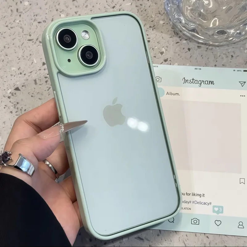 Luxury Candy Transparent Phone Case - Clear Acrylic Bumper Protection Cover