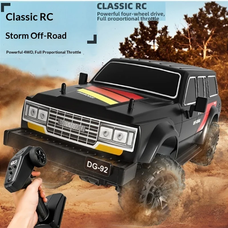Châssis et suspension de la voiture RC 4WD 1:16 tout terrain 35km/h RTR noir et jaune