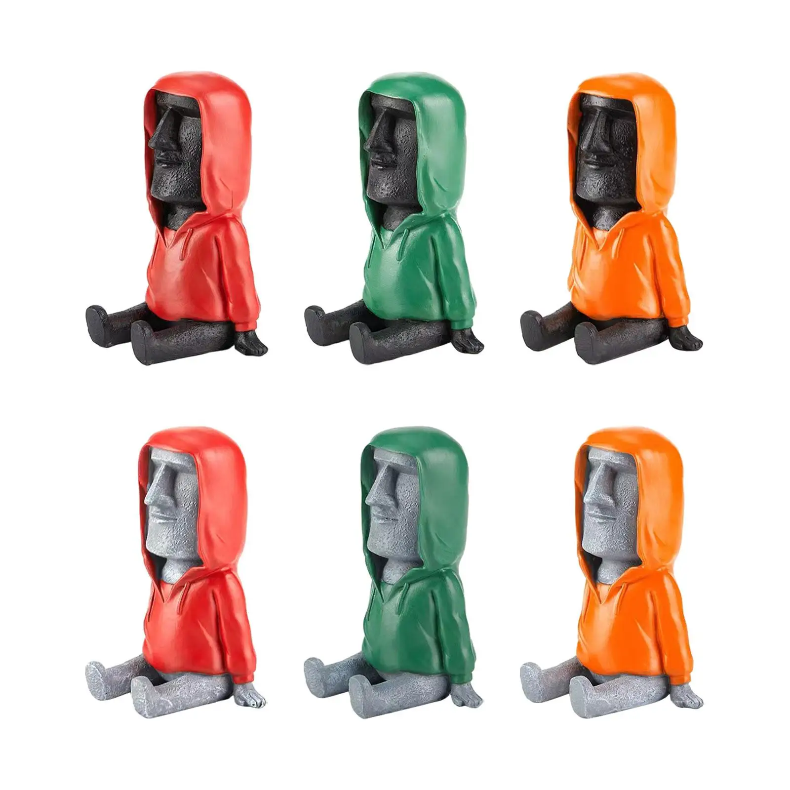 Moai Statue Decor Easter Island Head Statue Sculpture, Ritratto Antico Ahu Resin