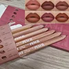 6pcs Matte Nude Lip Liner Set , High Pigment, Long-Lasting & Smooth Application,Long-Lasting Creamy Lip Liner 1