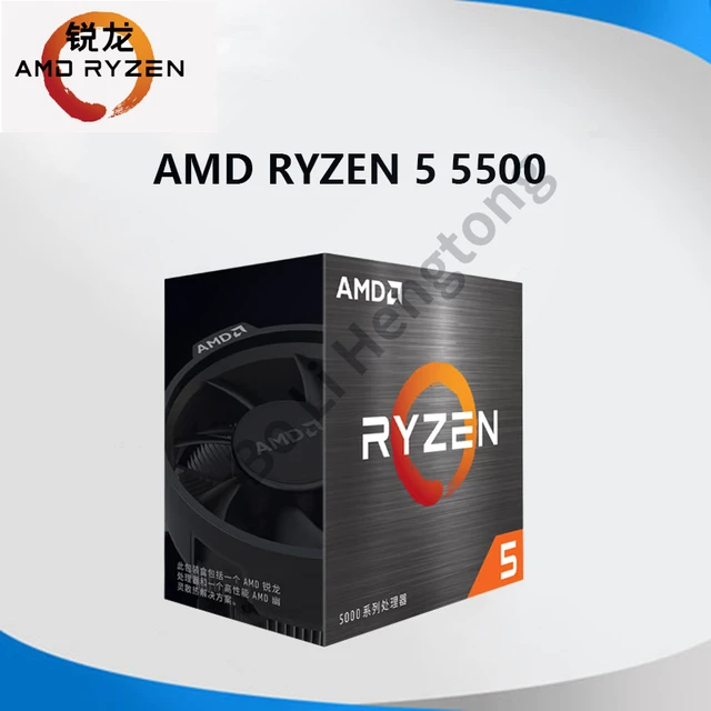 New Amd Ryzen 5 5500 R5 5500 3.6ghz 6 Core 12 Thread Cpu Processor 7nm 65w  L3=32m 100-000000457 Am4 Socket With Cooler Fan - Cpus - AliExpress