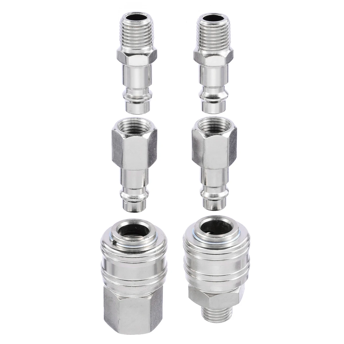 

6pcs 1/4" BSP Euro Male Quick Release Air Hose Compressor Fittings Connector Quick Coupler Plug Socket Adapter Pneumatic Parts