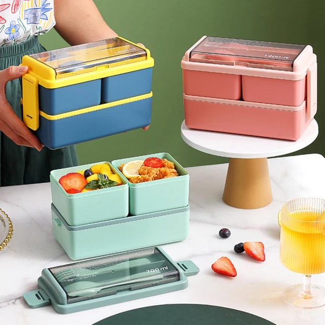 Microwave Safe Insulated Double Layer Bento Box Sets