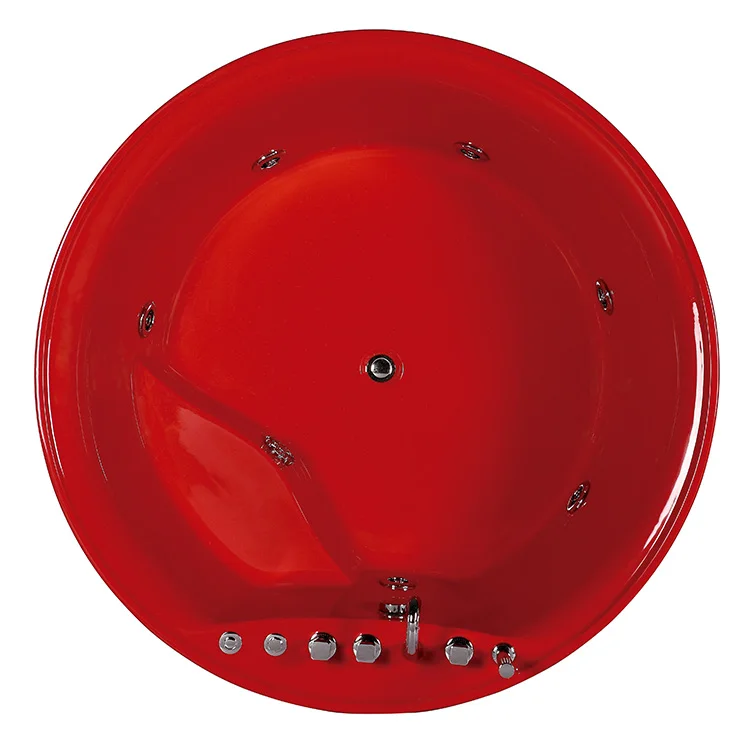 두바이용 빨간색 플라스틱 욕조, 뚱뚱한 사람 성인용 욕조, 빨간색 담그는 욕조 