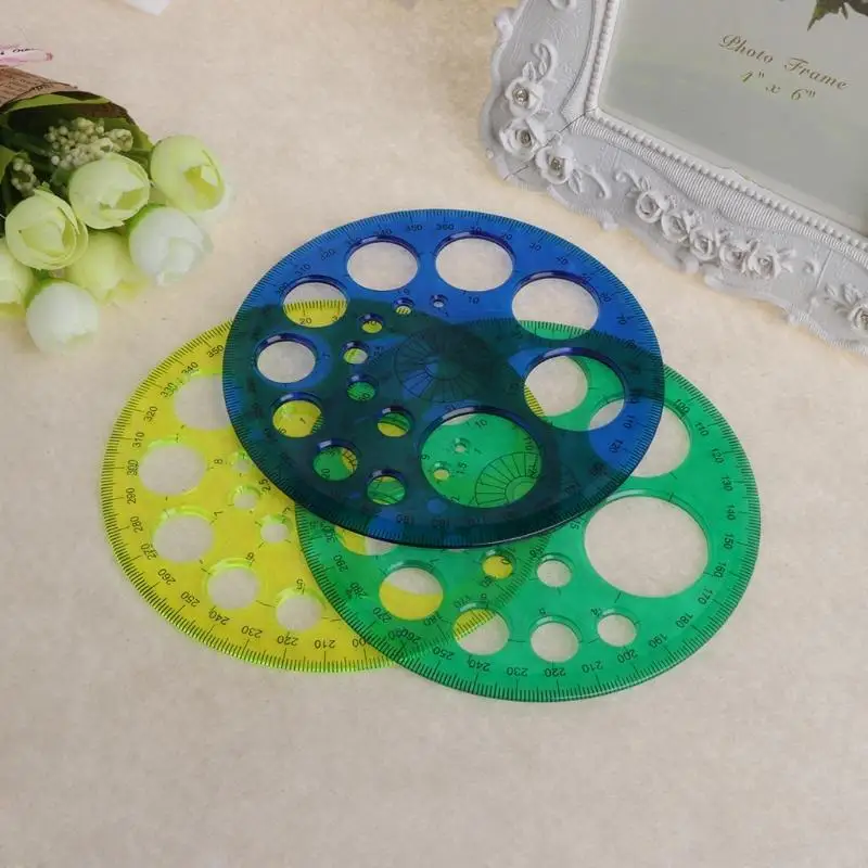 12pb 360 도로 모든 라운드 통치자 템플릿 서클 학교 제도 용품