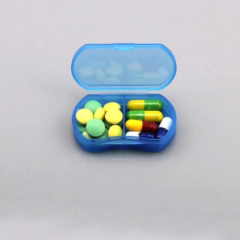 2 Grids Mini Pill Case Medicine Boxes Portable Travel Home Medical