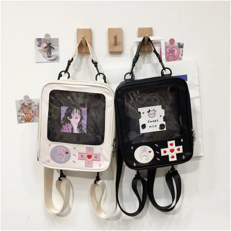 Casual Sólida PU Kawaii Estudantes Bolsa de