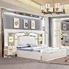 Lightweight Design King Bed Leather Wooden Turkish Modern Size Luxury Furniture Bedroom Set 3