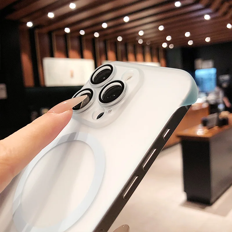Ultra Thin Matte Frameless Magnetic Case with Lens Protection