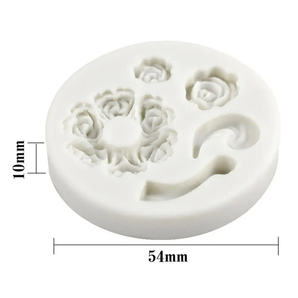5.4cm Silicone Flower Rose Shape Mold Teapot Chocolate Fondant Make Desserts Mould Cake Molding Stencil DIY Clay For Kitchen