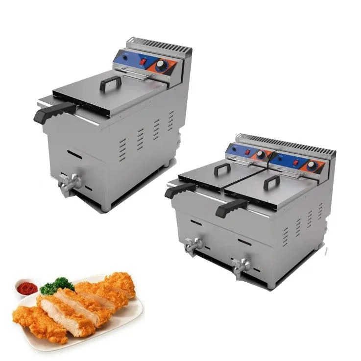 High Quality Stainless Steel Commercial Gas Deep Fryer Chicken Chips Kitchen Equipment Deep Fryer