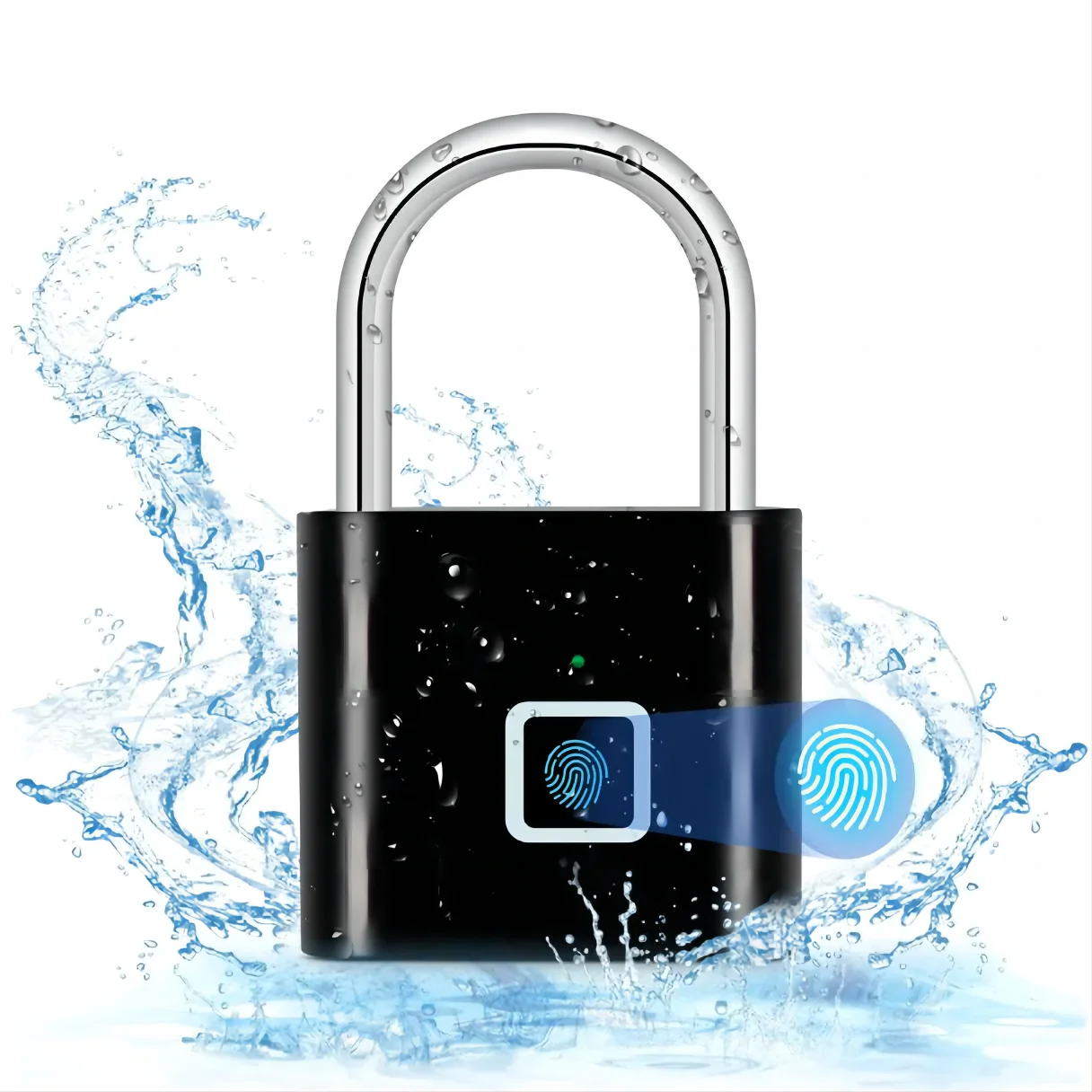 Fingerprint Padlock Fingerprint Door Lock Electronic Lock Smart Lock Smart Door Lock Fingerprint Lock Keyless Waterproof Anti-Theft Smart Lock Fingerprint Padlock Zinc Alloy Intelligent Safety Electronic DoorLock