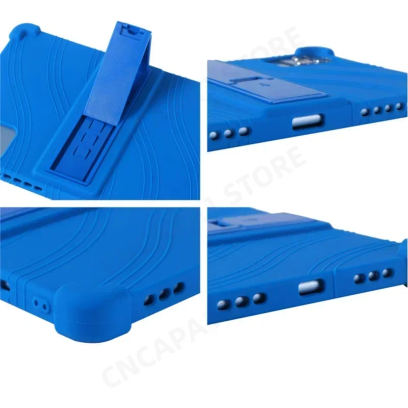 Shockproof Soft Silicone Tablet Case with Rear Kickstand - 10.1 Inch Drop-Resistant Cover