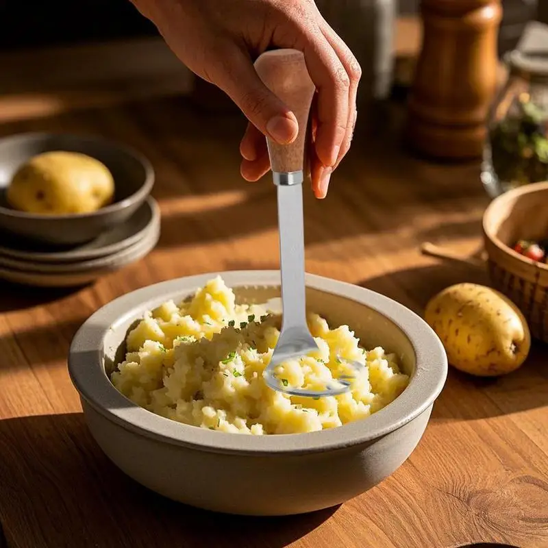 Food Masher Efficient Kitchen Cookware Tool Vegetable and Fruit Masher Kitchen Utensil Suitable for Bananas Eggs Potatoes