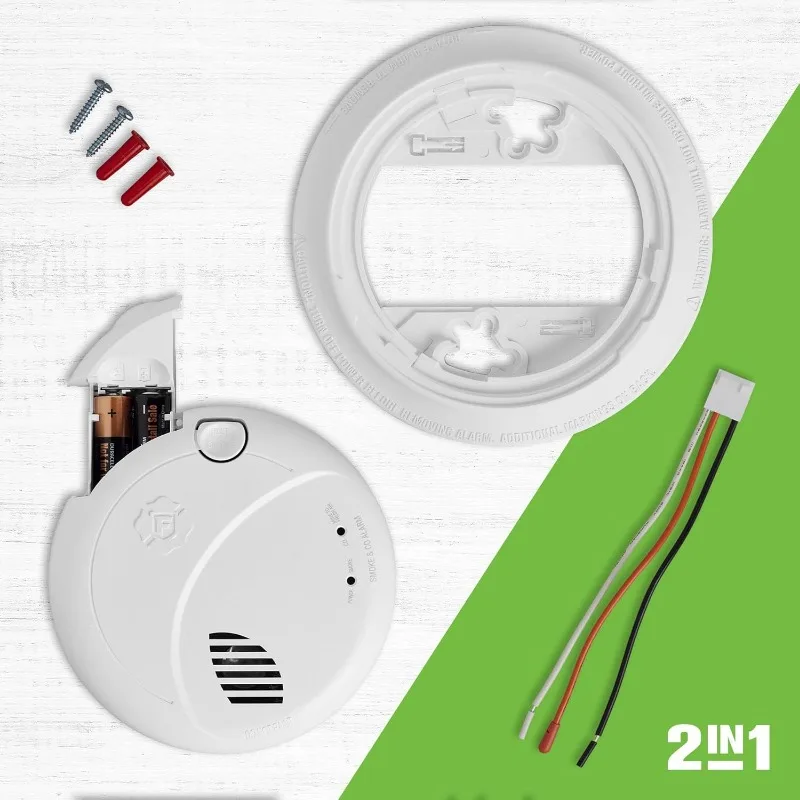 SMCO100V-AC, Interconnect Hardwire Combination Smoke & Carbon Monoxide Alarm with Battery Backup and Voice & Location Alerts 3