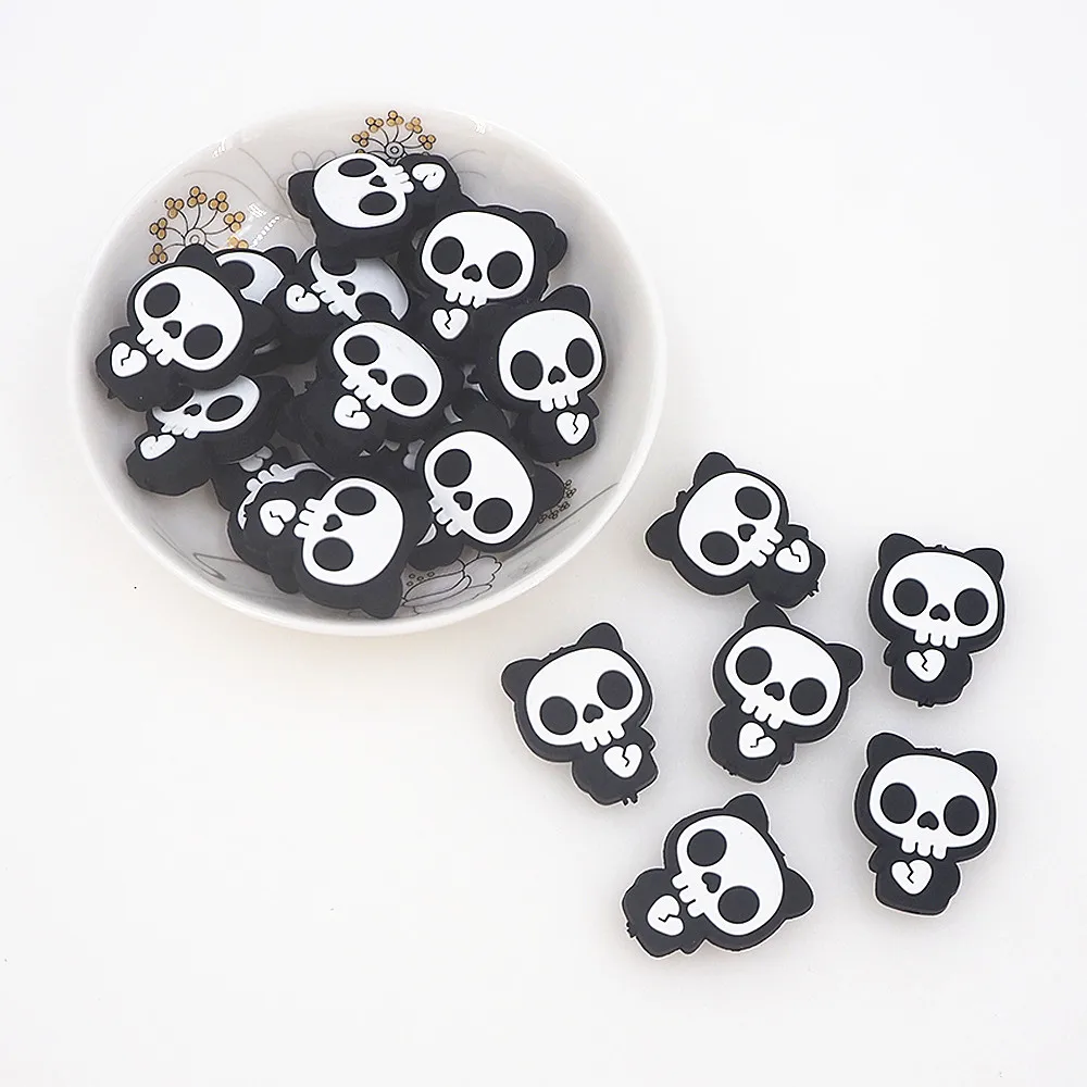 chenkai-50pcs-halloween-silicone-beads-skull-ghost-bat-pumpkin-beads-baby-chewable-dummy-necklace-pacifier-toy-gift-accessories