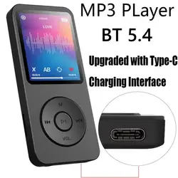 Mini Portable HiFi Music Player with Bluetooth, FM Radio, and Voice Recorder (Black no card)