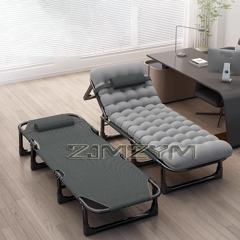 Portable Folding Recliner Lunch Single Bed Portable Small Bed Folding Bed Workbench Lunch Folding Chair Breathable and Foldable