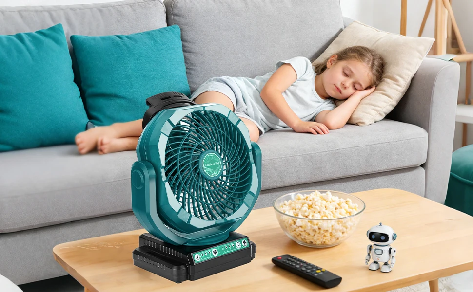 Cordless Oscillating Fan for Bosch 18V Battery, 3-Speed Jobsite Industrial Camping Fan (Battery Not Included)
