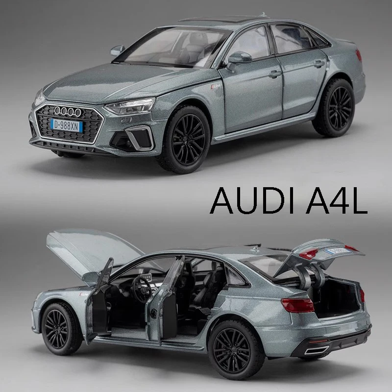1:32 AUDI A4 Alloy Model Car Toy Diecasts Metal Casting Sound and Light Car Toys For Children Vehicle 6