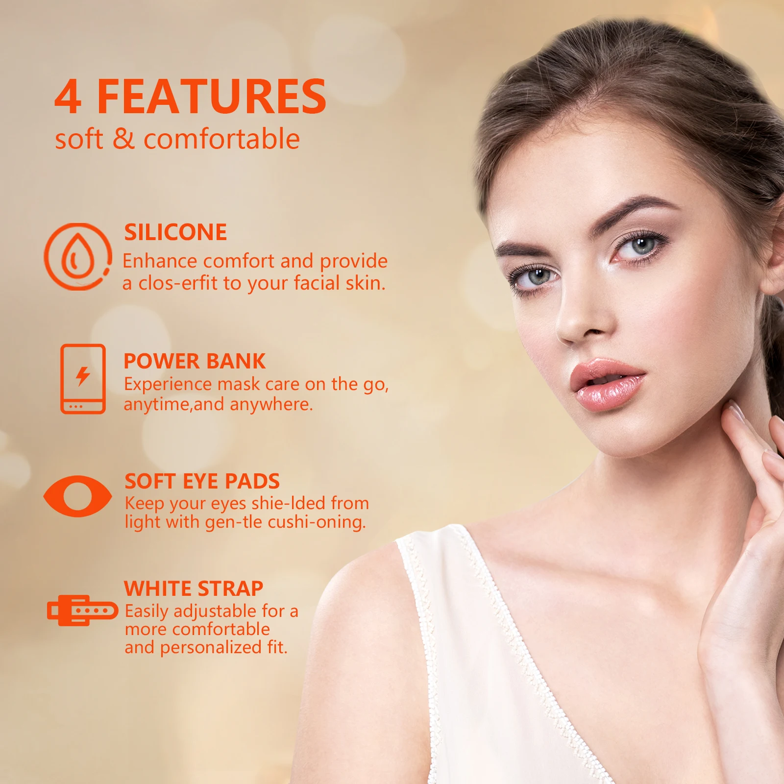 LED mask meter Seven-color Used in Bedroom and Living Room After Facial Cleansing