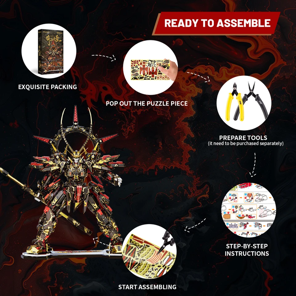 Piececool 3D Metal Model Kits The Monkey King Metal Puzzles DIY